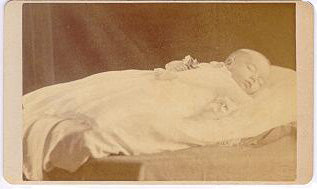 1860's CDV post mortem dead baby photo