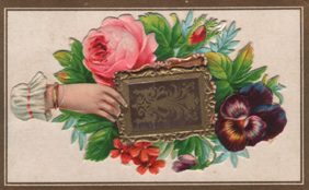 c. 1880`s Fancy Hidden Name Victorian Calling Card of John Hopp
