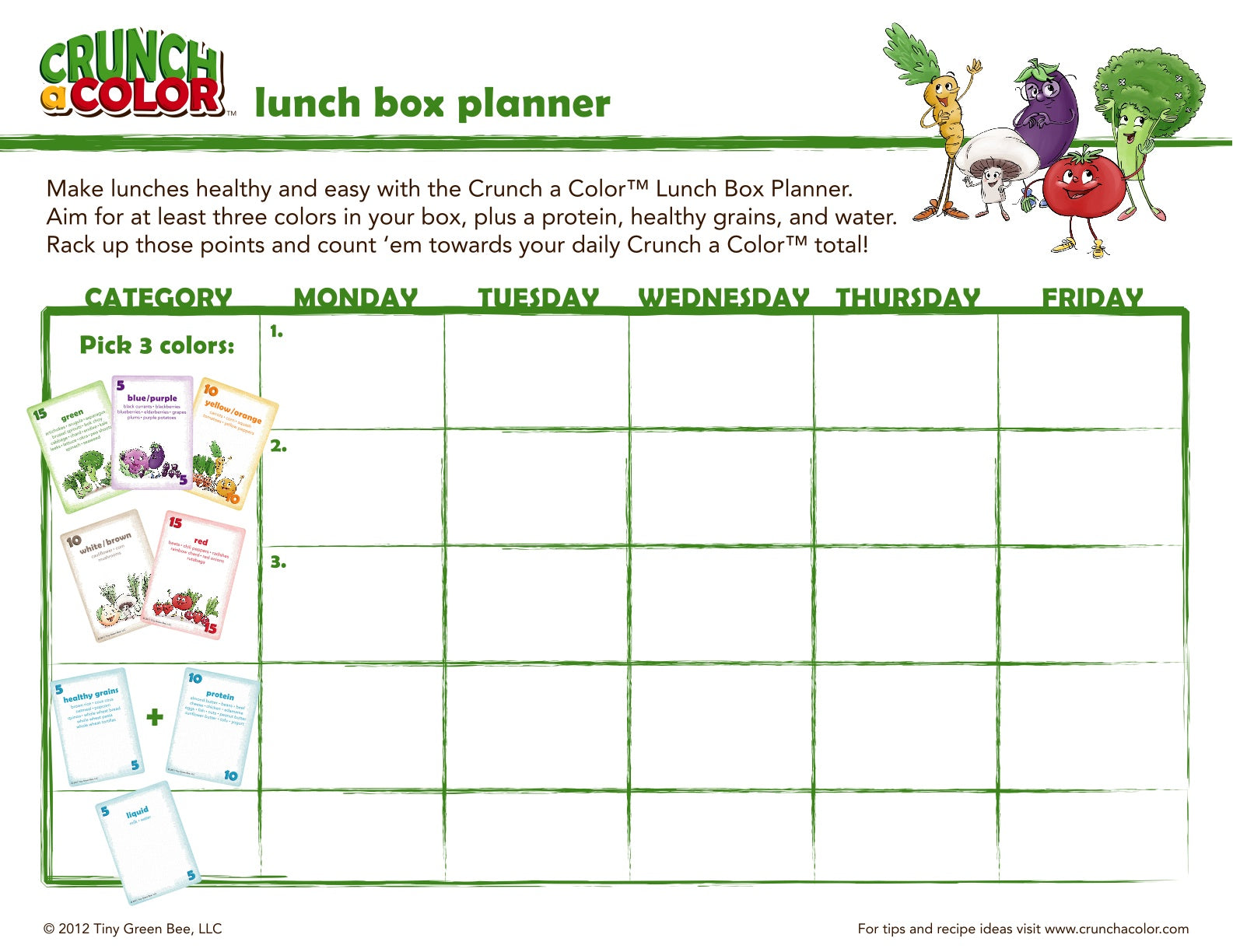 free lunch meal planner