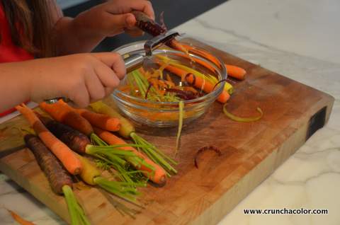 Friendship Garden Soup Peeling Carrots